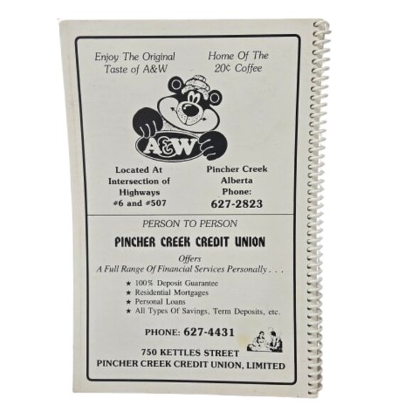 Vintage 1980s Cookbook Pincher Creek Society for Handicapped People Alberta BC - Picture 2 of 16